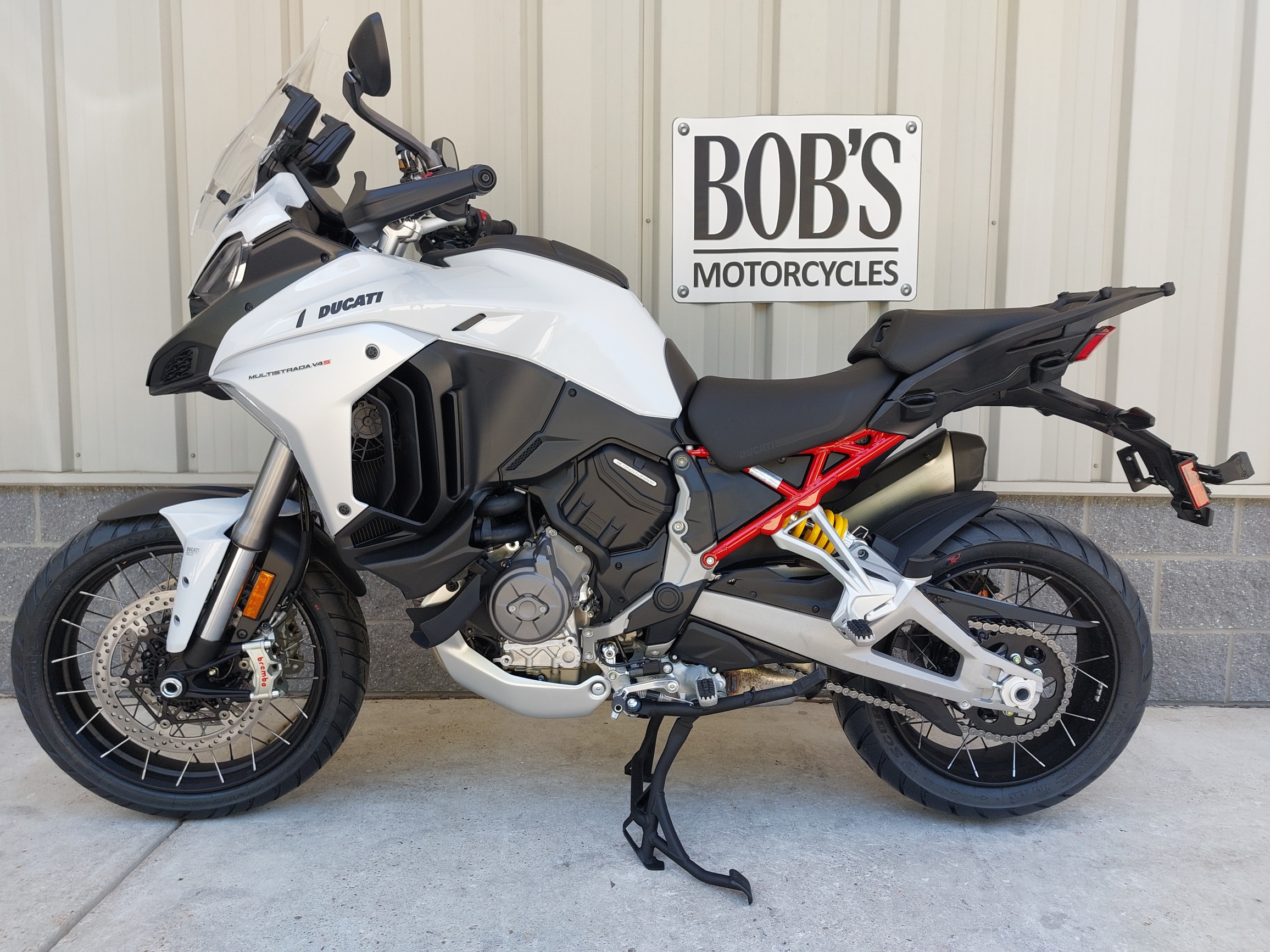 2024 DUCATI Multistrada V4 S Iceberg White Stock Number B015795 VIN ZDMAALVW9RB015795