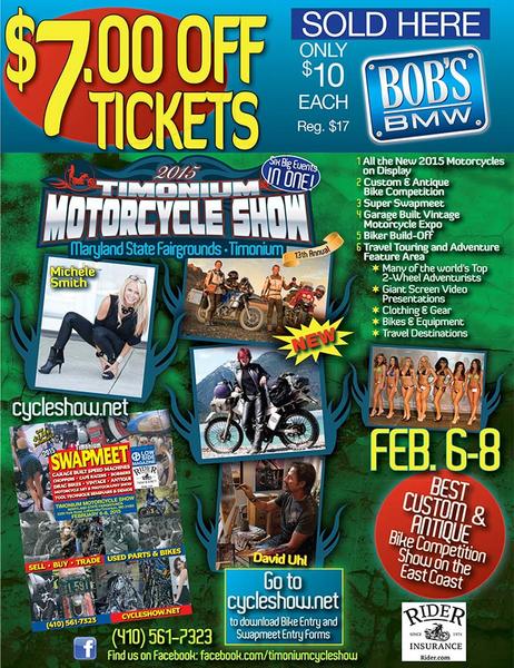 Discount Tickets at Bob’s BMW for the Timonium Show