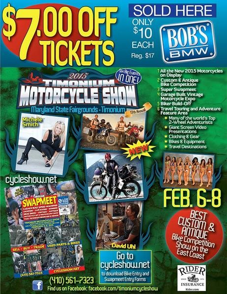 Discount Tickets at Bob’s BMW for the Timonium Show