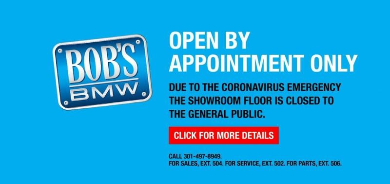 A SPECIAL COVID-19 MESSAGE FROM BOB &amp; BOB’S BMW