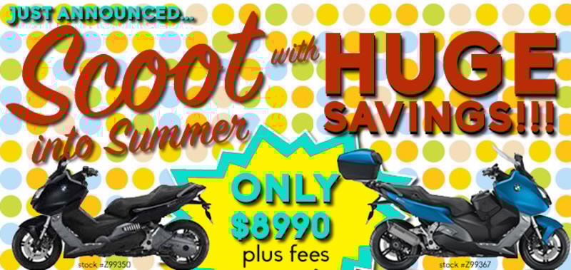 Scoot into SAVINGS at Bob’s BMW!