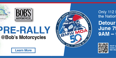 Bob's Motorcycles is a Proud Sponsor of the 50th BMW MOA National Rally!