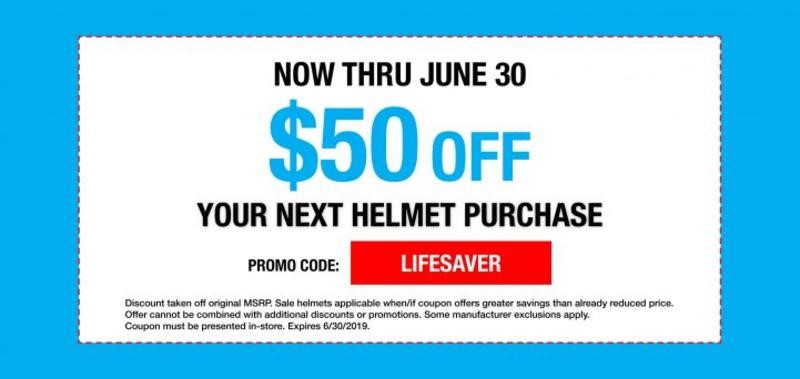 Helmet Coupon: $50 OFF