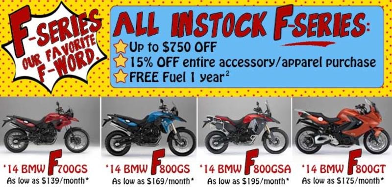2014 BMW Motorcycle Model Clearance
