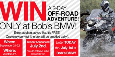 WIN a 2-Day Off-Road Adventure…Only at Bob’s BMW!