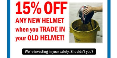 May Helmet Trade-In Sale