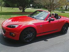 George Kirschbaum in his Miata
