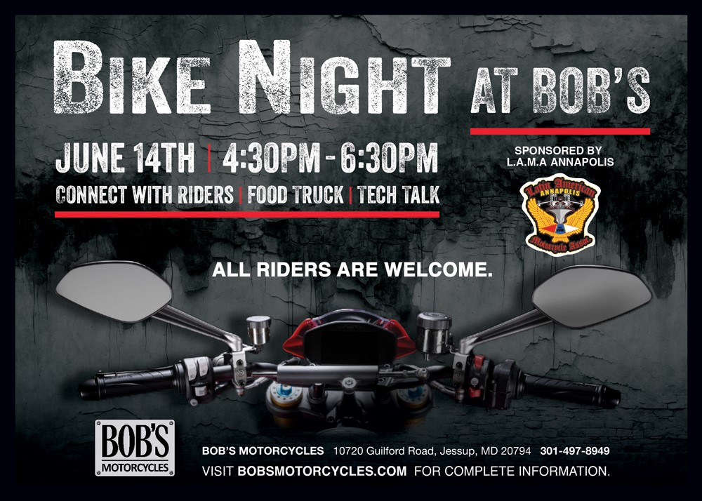 Bike Night at Bob's sponsored by L.A.M.A Annapolis