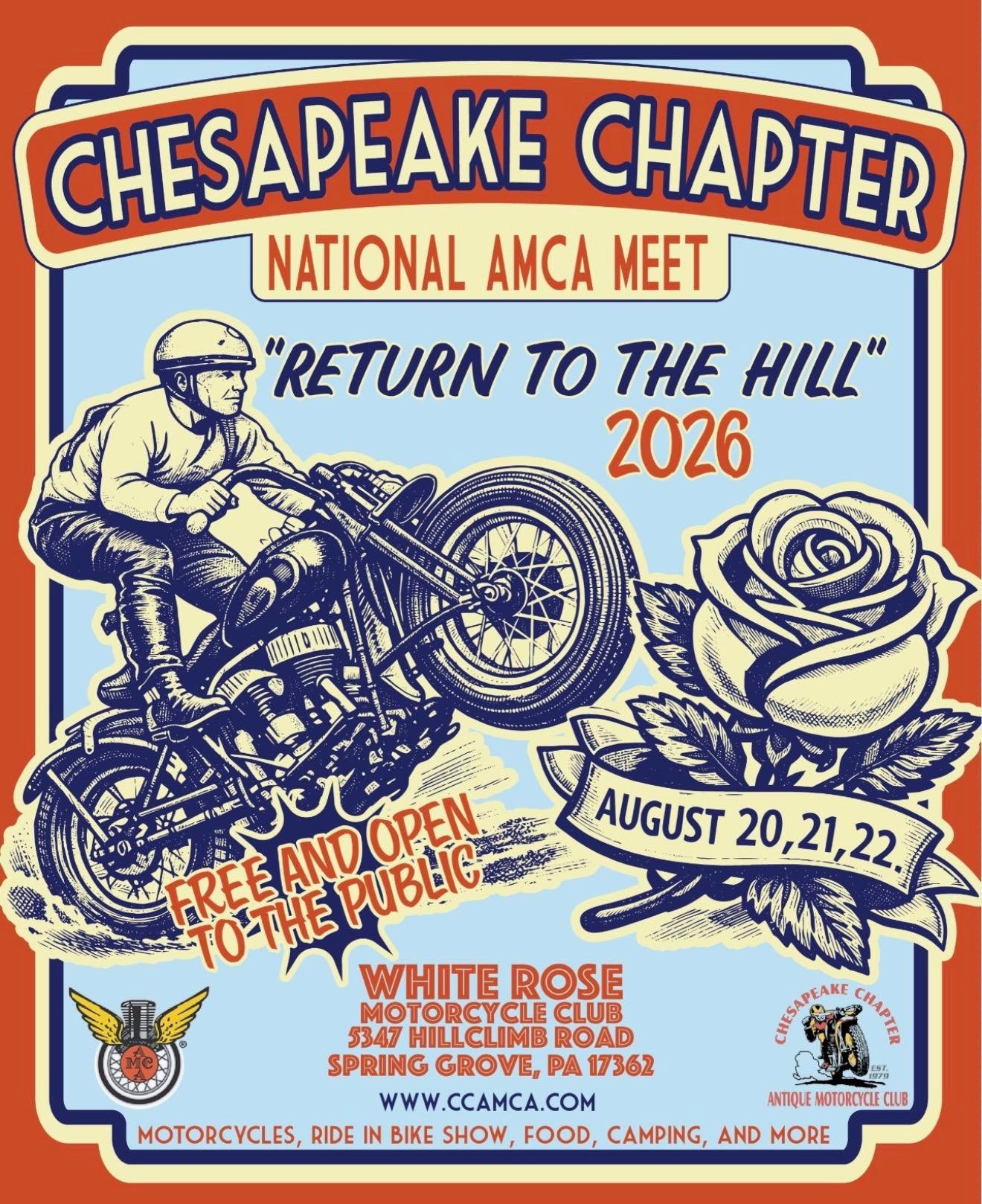 Chesapeake Chapter National AMCA Meet 'Return to the Hill 2026'