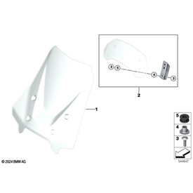 Spoiler for BMW R1300GS Adventure Windshield