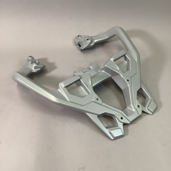 Rear Silver Luggage Rack and Grab-Handles for BMW G310GS 2017-2025