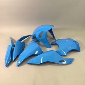 Set of Custom Painted Blue Fire Panels for BMW S1000RR 2019-2022
