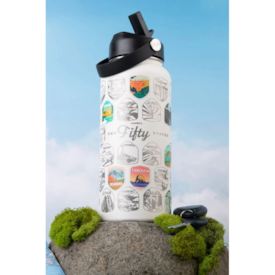 Fifty States Bucket List Water Bottle