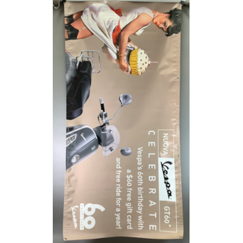 Original 2006 Vespa Dealership Banner 60th Anniversary Special