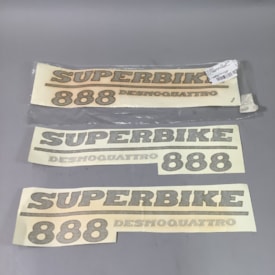 OEM Ducati 888 Superbike Gold and Silver Decals
