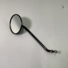 BMW Right Long Black Mirror For Euro Bars, 1977 And Later