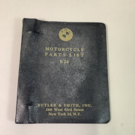 Original BMW R26 Spiral Bound Parts Catalogue