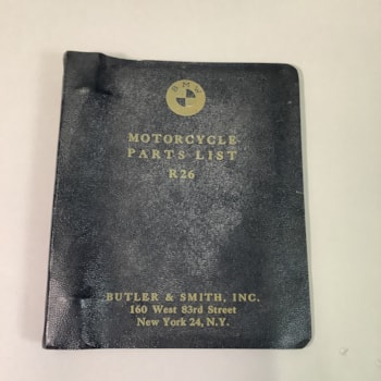 Original BMW R26 Spiral Bound Parts Catalogue