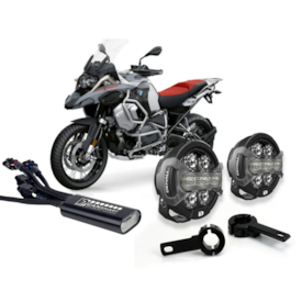 Denali D7 Pro Premium Lighting Bundle with Crashbar Mounts for BMW R1250GS/GSA/RT/RS 2019-2023