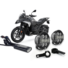 Denali D7 Pro Premium Lighting Bundle with Crashbar Mounts for BMW R1300GS 2024+ and GSA 2025+