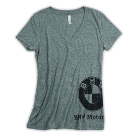 BMW Women's Vintage Distressed V-Neck Shirt