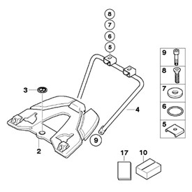 BMW Vario Top Case Mounting Plate Kit, R1200GS (thru 2012)