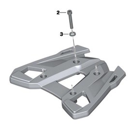 BMW Vario Top Case Mounting Plate Kit, F800/700GS (June, 2014 ->)