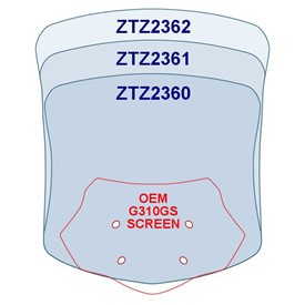 ZTechnik VStream Sport/Tour Windscreen for BMW G310GS | Light Tint / 16.9
