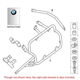 BMW Aluminum Side Case Mounting Bracket Kit, R1200GS Adv. (thru 2013)