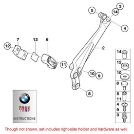 BMW VARIO Mounting Bracket Set, R1200GS, 2005-2012