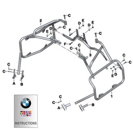 BMW Aluminum Case Mounting Set for F800GS