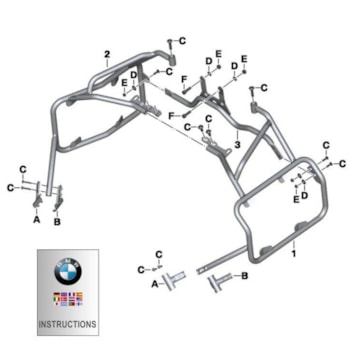 BMW Aluminum Case Mounting Set for F800GS