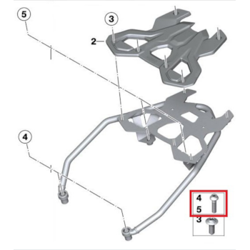 BMW Vario Top Case Mounting Rack Hardware, F750GS, F850GS