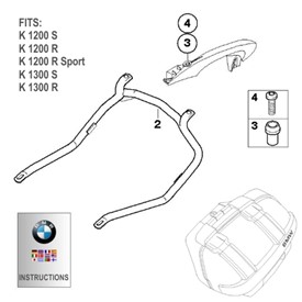 BMW Sports Panniers Mounting Bracket Set, K1200/1300S & K1200/1300R