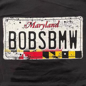 Bob's BMW License Plate T-Shirt, Long Sleeve