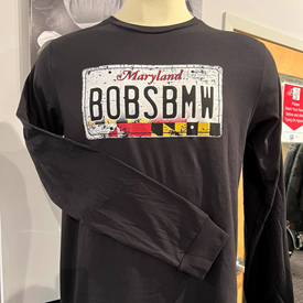 Bob's BMW License Plate T-Shirt, Long Sleeve