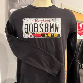 Bob's BMW License Plate T-Shirt, Long Sleeve