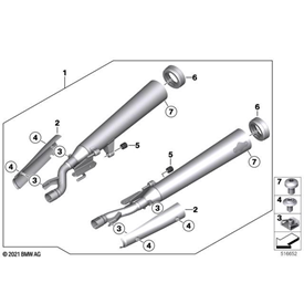 BMW/Vance & Hines Chrome-Plated Tapered Exhaust Muffler for R18 Std