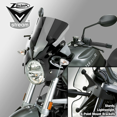 R１２００Rスポーツスクリーン ZTechnik VStream Sport Screen - R1200R, Dark Tint 2011-14