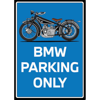 BMW Parking Only Tin Sign